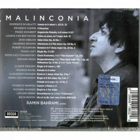 Acquista Decca - Ramin Bahrami - Malinconia CD a soli 9,90 € su Capitanstock 