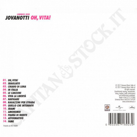 Buy Oh, Vita! Jovanotti - Lorenzo 2018 CD at only €7.49 on Capitanstock