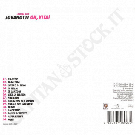 Acquista Oh, Vita! Jovanotti - Lorenzo 2018 CD a soli 7,49 € su Capitanstock 