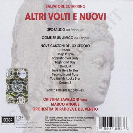Acquista Salvatore Sciarrino Altri Volti e Nuovi 2 - CD a soli 8,50 € su Capitanstock 