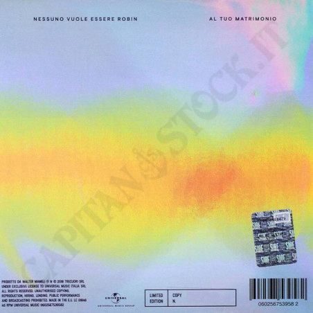 Buy Cesare Cremonini Nessuno Vuole Essere Robin Vinyl - 45 Turns at only €7.90 on Capitanstock