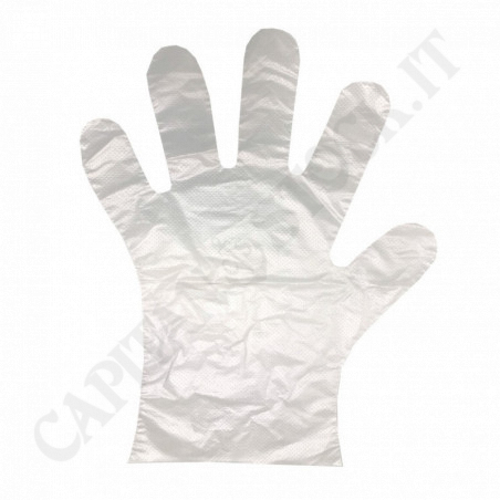 Acquista Guanti in Polietilene HDPE Monouso Busta da 100 pz a soli 0,64 € su Capitanstock 