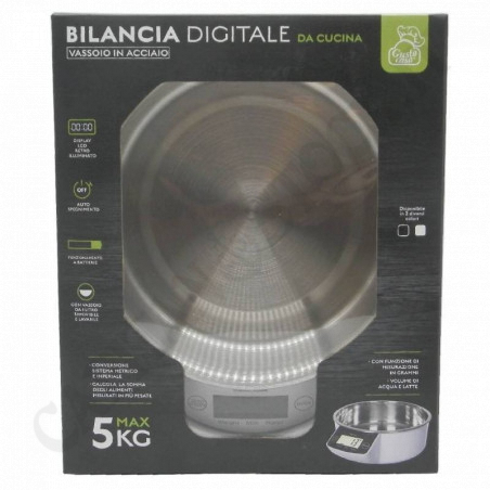 Acquista Gusto Casa Bilancia Digitale Da Cucina Vassoio in Acciaio a soli 14,90 € su Capitanstock 