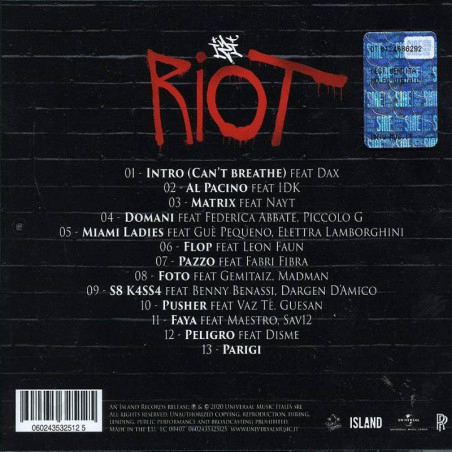 Acquista Izi Riot - CD a soli 8,90 € su Capitanstock 