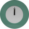 Buy Wall Clock Bino Round Metal Frame Aqua Green White Interior at only €5.71 on Capitanstock