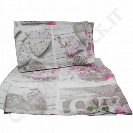 Buy Double Face Duvet Cover 1 Square and 1/2 + 2 Pillowcases TR Fiordaliso at only €8.90 on Capitanstock