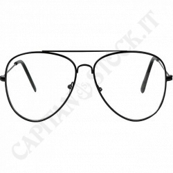 Reading Glasses Pilot Lens Black Frame with Case