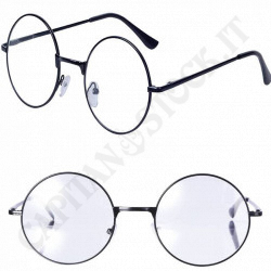 Reading Glasses Round Lens Black Frame with Case