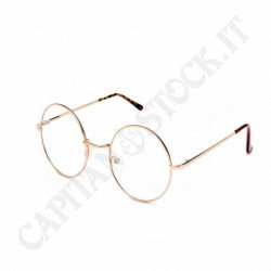 Reading Glasses Round Lens Gold Frame with Case