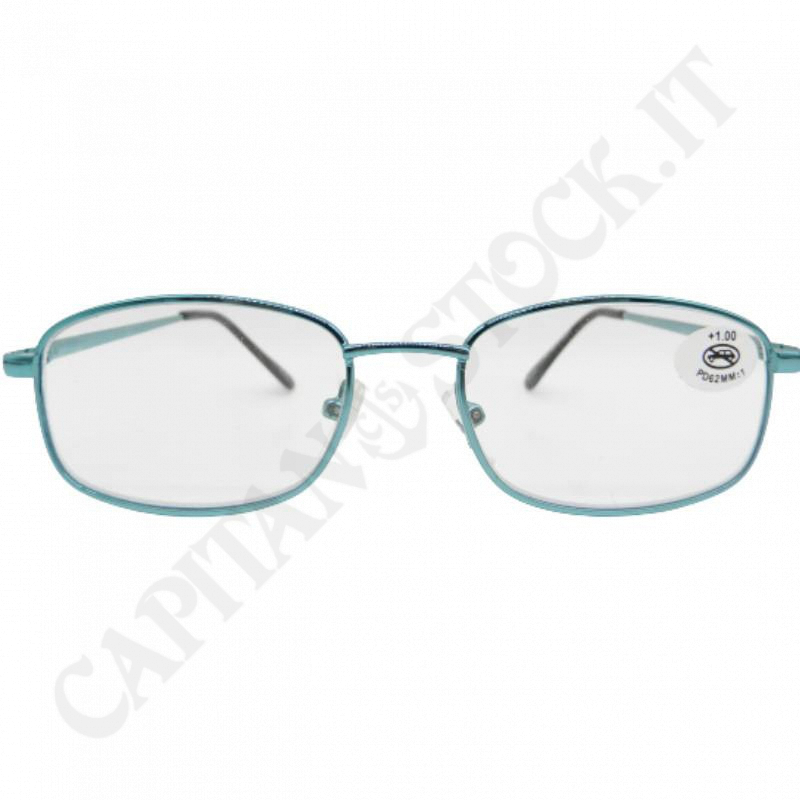 Buy Reading Glasses +1.00 Rectangular Lens Colored Frame with Case at only €5.90 on Capitanstock