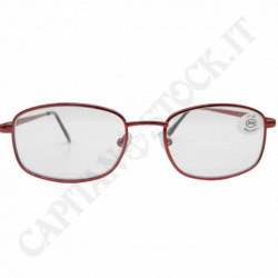Reading Glasses +1.00 Rectangular Lens Colored Frame with Case
