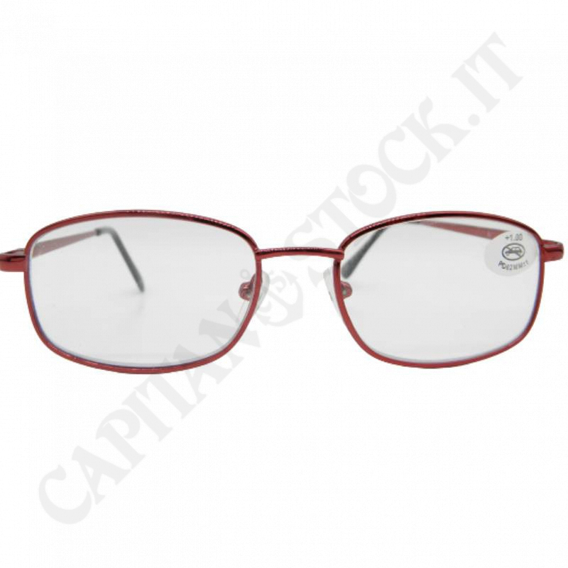 Reading Glasses +1.00 Rectangular Lens Colored Frame