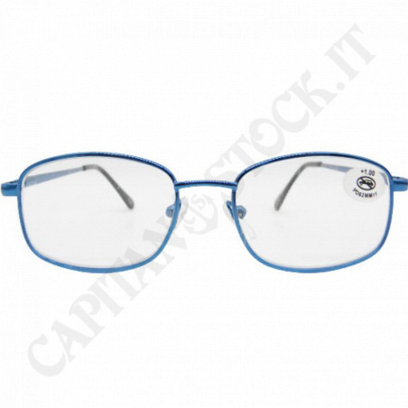 Buy Reading Glasses +1.00 Rectangular Lens Colored Frame with Case at only €5.90 on Capitanstock