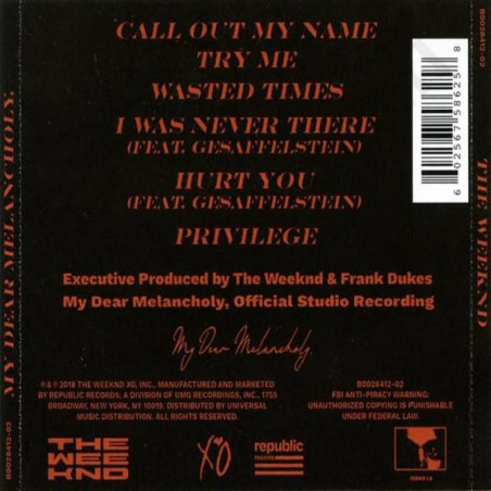 Buy The Weeknd My dear Melancholy - CD at only €6.75 on Capitanstock