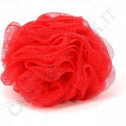 Body Sponge in Net for Shower Color Red