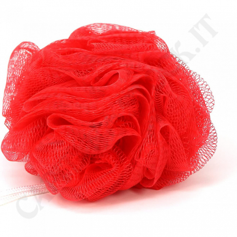 Body Sponge in Net for Shower Colo Rosso