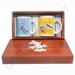 Disney Vintage Mickey Mugs in Wooden Box