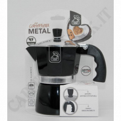 Gusto Casa Coffee Maker Metal 3 Cups Black