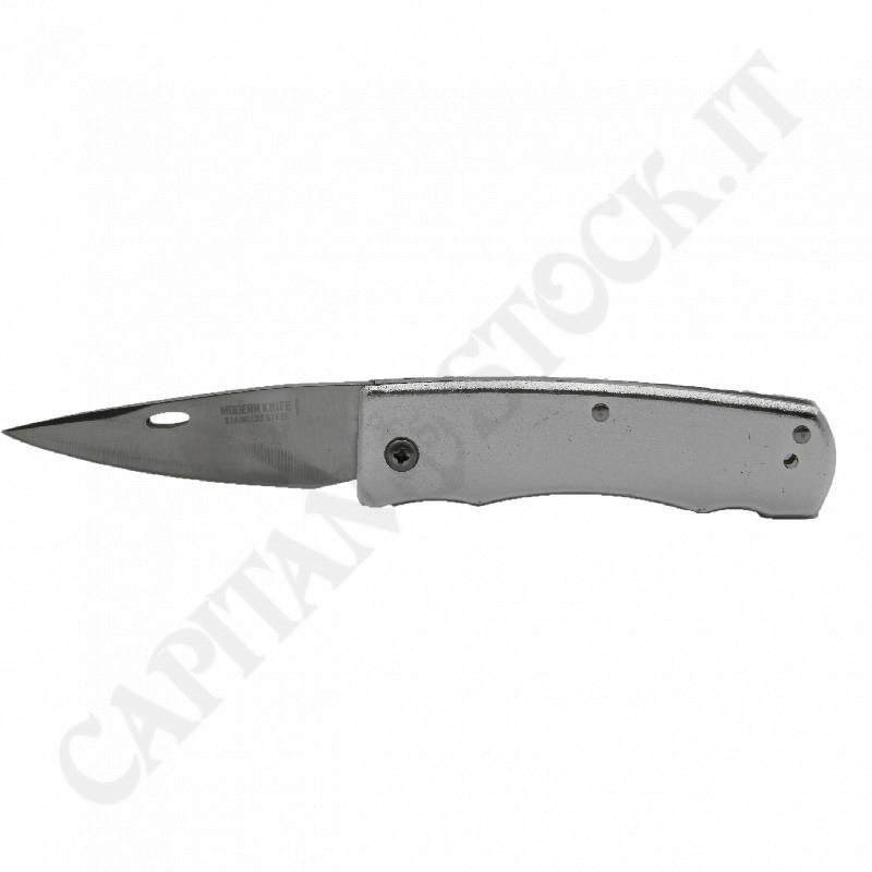 Modern Knife Collection Straight Silver Metal Handle Modern Knife Collection Straight Silver Metal Handle