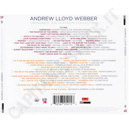 Buy Andrew Lloyd Webber Unmasked The Platinum Collection 2 CD at only €6.50 on Capitanstock