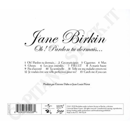 Buy Jane Birkin Oh Pardon Tu Dormais CD at only €6.49 on Capitanstock