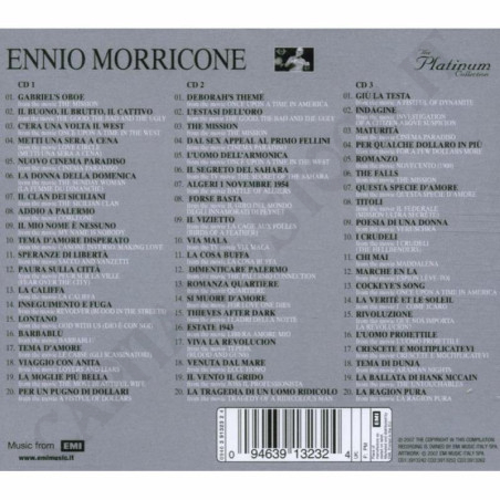 Acquista Ennio Morricone Platinum Collection 3 CD a soli 11,61 € su Capitanstock 