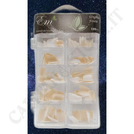 Acquista E.M. Nails 100 Pezzi Unghie Finte Sfondo Naturale a soli 4,50 € su Capitanstock 