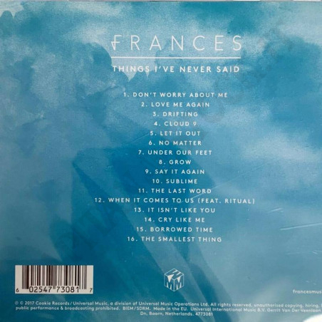 Buy Frances Things I've never said CD at only €4.39 on Capitanstock