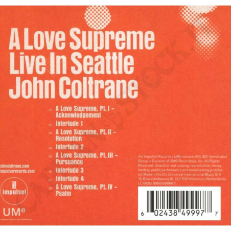 Acquista John Coltrane A Love Supreme Live in Seattle CD a soli 7,50 € su Capitanstock 