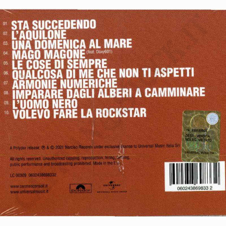 Buy Carmen Consoli Volevo Fare la Rockstar CD at only €11.90 on Capitanstock