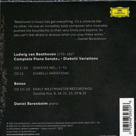 Acquista Daniel Barenboim Ludwig Van Beethoven Complete Piano Sonatas 13CD a soli 30,60 € su Capitanstock 