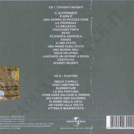 Buy Niccolò Fabi Diventi Inventi 1997-2017 2 CD at only €10.90 on Capitanstock