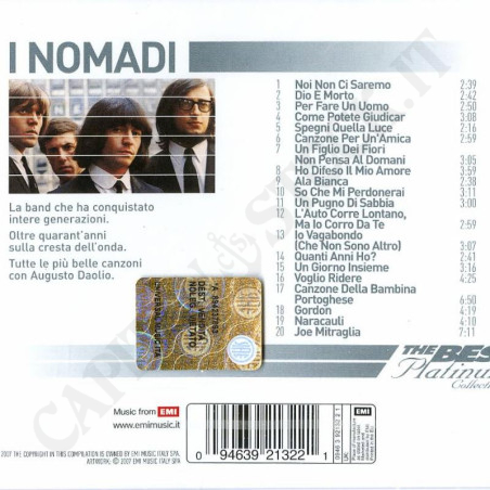 Buy I Nomadi The Best Platinum CD at only €7.90 on Capitanstock