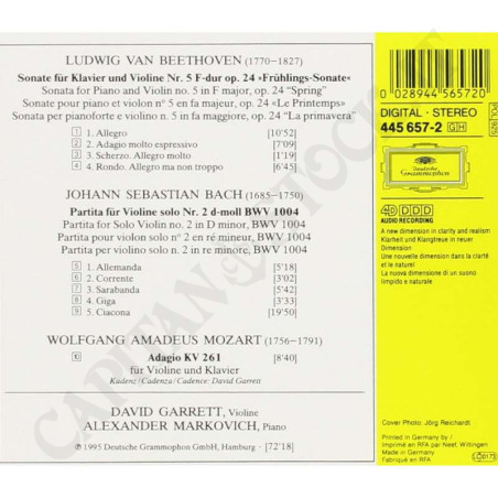 Buy David Garrett Beethoven Violin Sonata No.5 CD at only €7.11 on Capitanstock