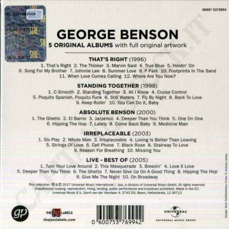 Buy George Benson 5 Original Albums 5 CD at only €10.90 on Capitanstock