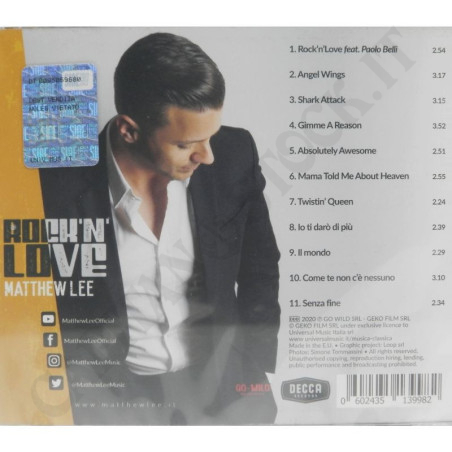 Buy Matthew Lee Rock'n'Love CD at only €8.50 on Capitanstock