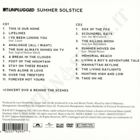 Acquista a-Ha MTV Unplugged Summer Solstice 2CD + DVD a soli 14,31 € su Capitanstock 