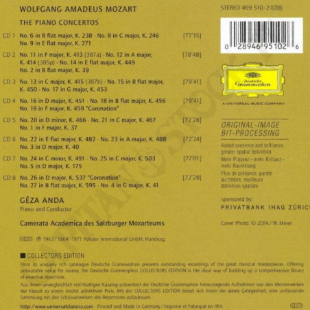 Buy Géza Anda Mozart The Piano Concertos 8 CD at only €35.91 on Capitanstock