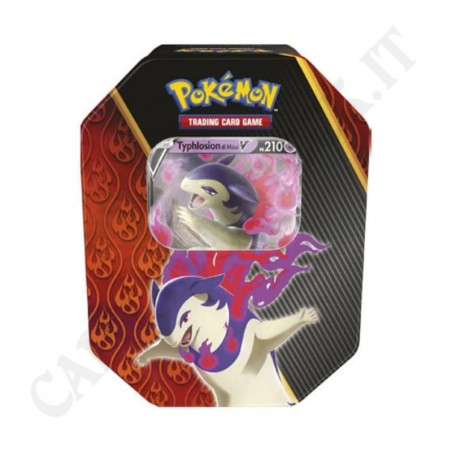 Acquista Pokémon Tin Box Typhlosion di Hisui V PS 210 IT - Lievi Imperfezioni a soli 31,99 € su Capitanstock 