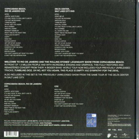 Acquista The Rolling Stones A Bigger Bang Live on Copacabana Beach Limited Edition 2 DVD 2 CD Set a soli 27,90 € su Capitanstock 