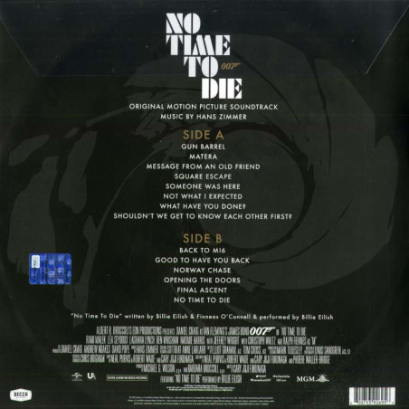 Acquista No Time To Die 007 Soundtrack Con stapa su Vinile a soli 23,90 € su Capitanstock 