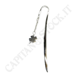 Tesori del Capitano - Bookmark with Four Leaf Clover in Steel