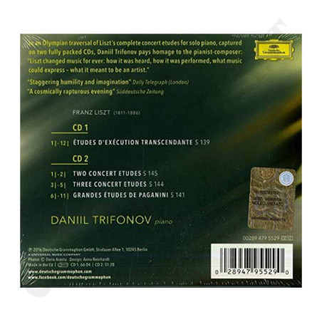 Buy Deutsche Grammophon Daniil Trifonov plays Franz Liszt 2 CD Digipack at only €15.99 on Capitanstock