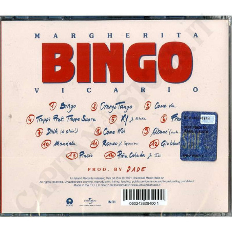 Buy Margherita Vicario Bingo CD at only €11.50 on Capitanstock
