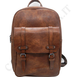 Unisex Vintage Style Faux Leather Backpack
