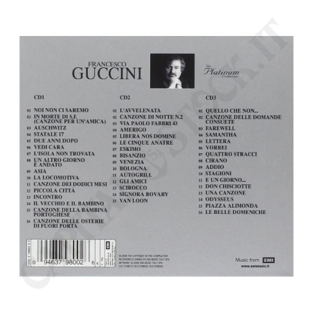 Buy Francesco Guccini The Platinum Collection 3 CD at only €14.90 on Capitanstock