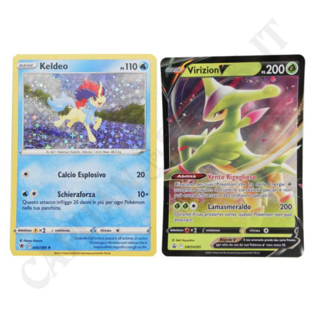 Buy Pokémon Virizion V PS 200 Promotional Card + Giant Card + Keldeo Card - IT at only €5.99 on Capitanstock