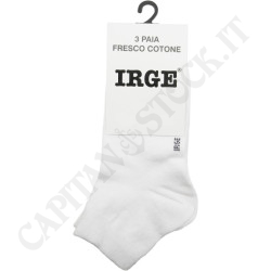 Irge Invisible Sock Unisex Cotton Short 3 Pairs Color White