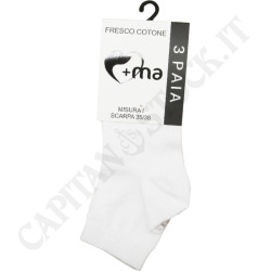 Buy Cool Cotton Socks Unisex Cotton Short 3 Pairs Color White at only €4.59 on Capitanstock
