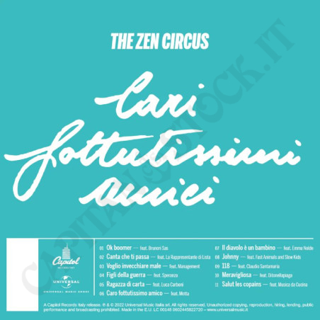 Buy The Zen Circus Cari Fottutissimi Amici Digipack CD at only €5.59 on Capitanstock